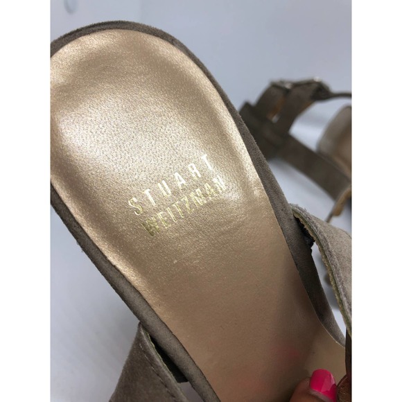 New STUART WEITZMAN The Teaque Wedge Sandals sz 10 $380 - Picture 5 of 5
